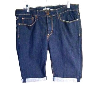 Unisex/Womens Levi's Signature Modern Skinny Shorts/Bermudas S 36" Waist Dk.Blue